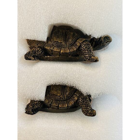 Set of 3 Potty Feet Antique Bronze Color Tortoise Plant Pot Risers - Picture 4 of 6